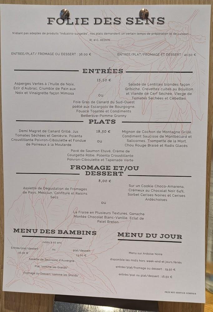 Folie des Sens - Menu Image 1